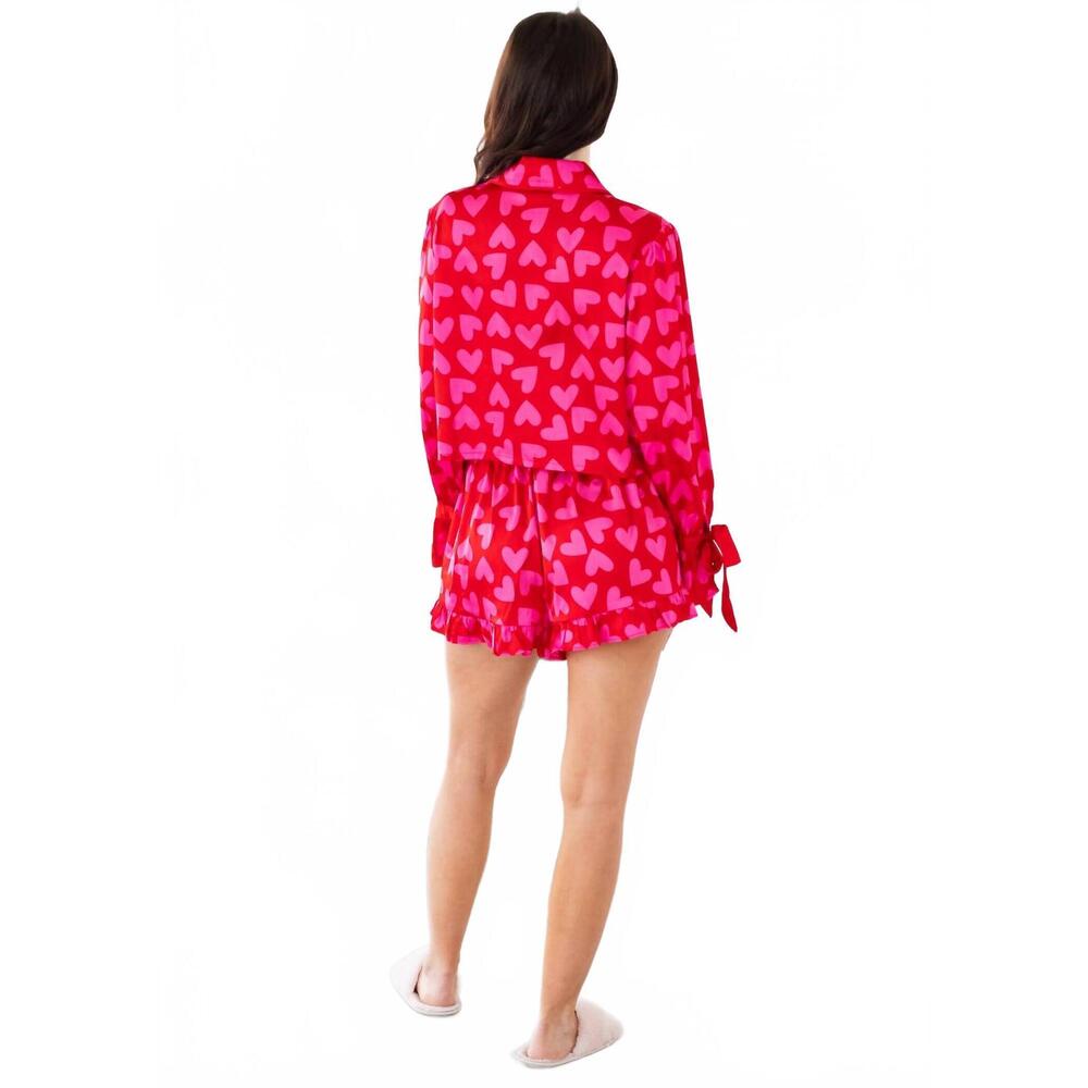 NEW BEACH RIOT aurora and luna pajama set in valentine heart - Picture 5 of 5